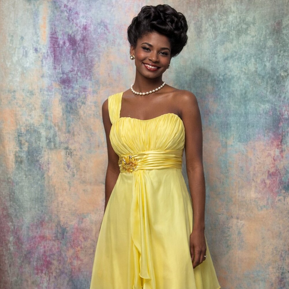 NWT 📌 La Femme Gorgeous Chiffon Cocktail Dress